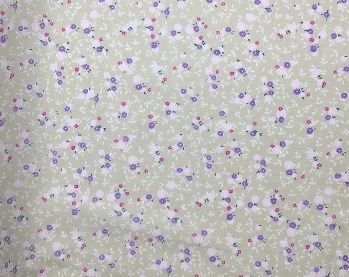 Cotton lawn fabric, floral print