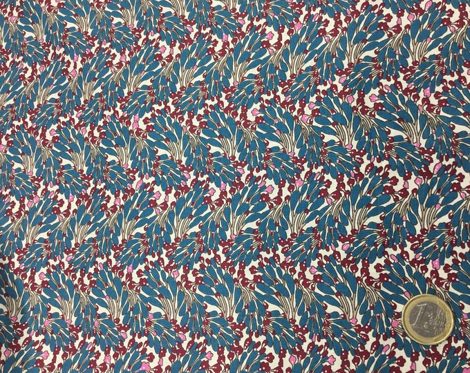 English Pima lawn cotton fabric, vintage floral