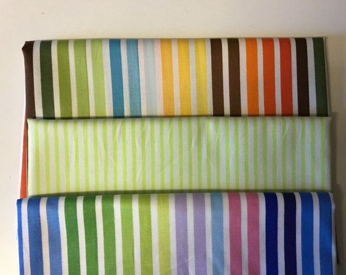 Total 1m50 (3pc, 50cm*1m12) striped cotton poplin