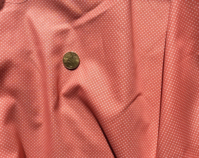 High quality cotton poplin dyed in Japan with 2mm polka dots salmon (orod pink)