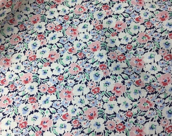 Tissu Pima lawn anglais, motif japonisant, Flora