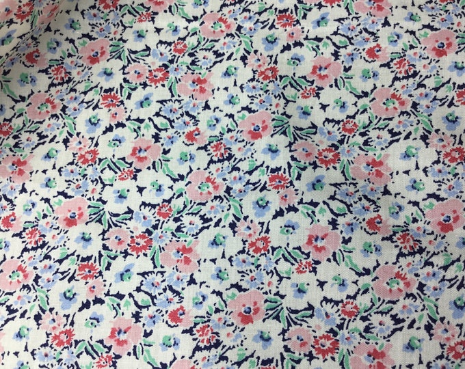 English Pima lawn cotton fabric, Flora