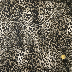 Popeline de coton oekotex, imprimé animal léopard beige/gris image 1