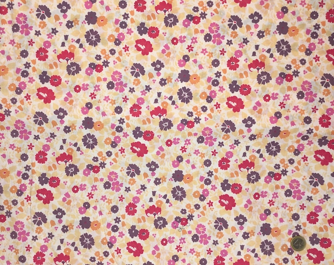 English Pima lawn cotton fabric, soft floral