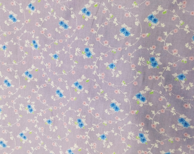 High quality cotton poplin dyed in Japan with vintage flowers