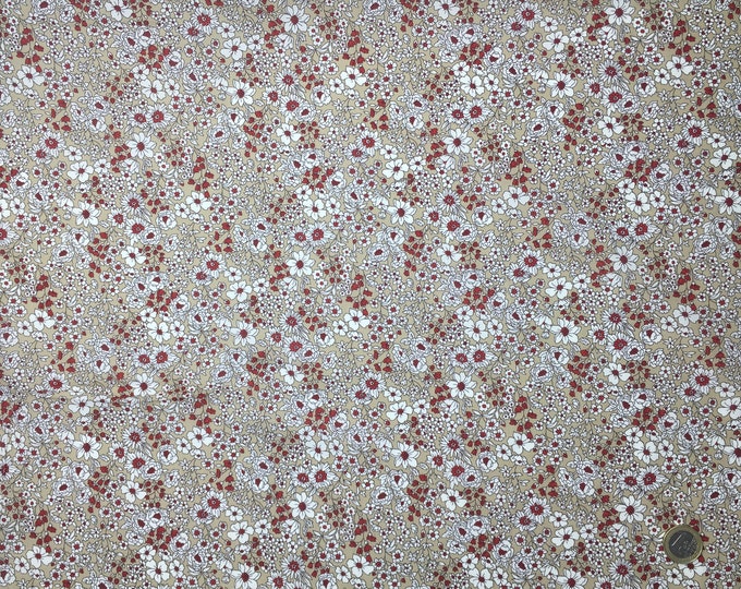 English Pima lawn cotton fabric, Amarelle beige