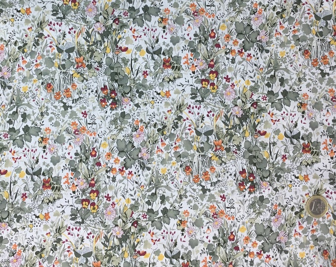 Genuine Pima lawn cotton fabric, october field