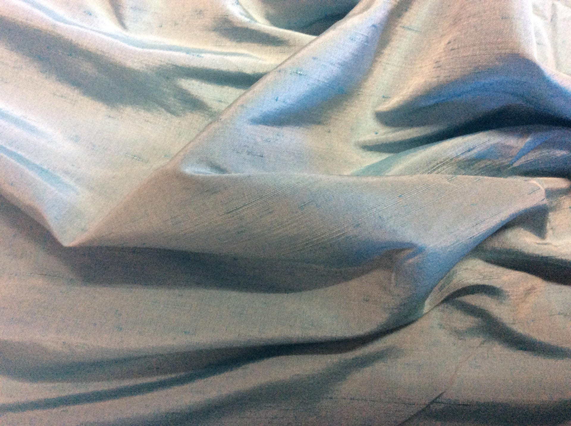 Pure silk fabric ice blue Etsy
