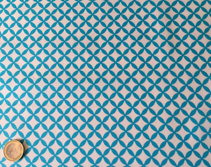 High quality cotton poplin dyed in Japan with geometrical print