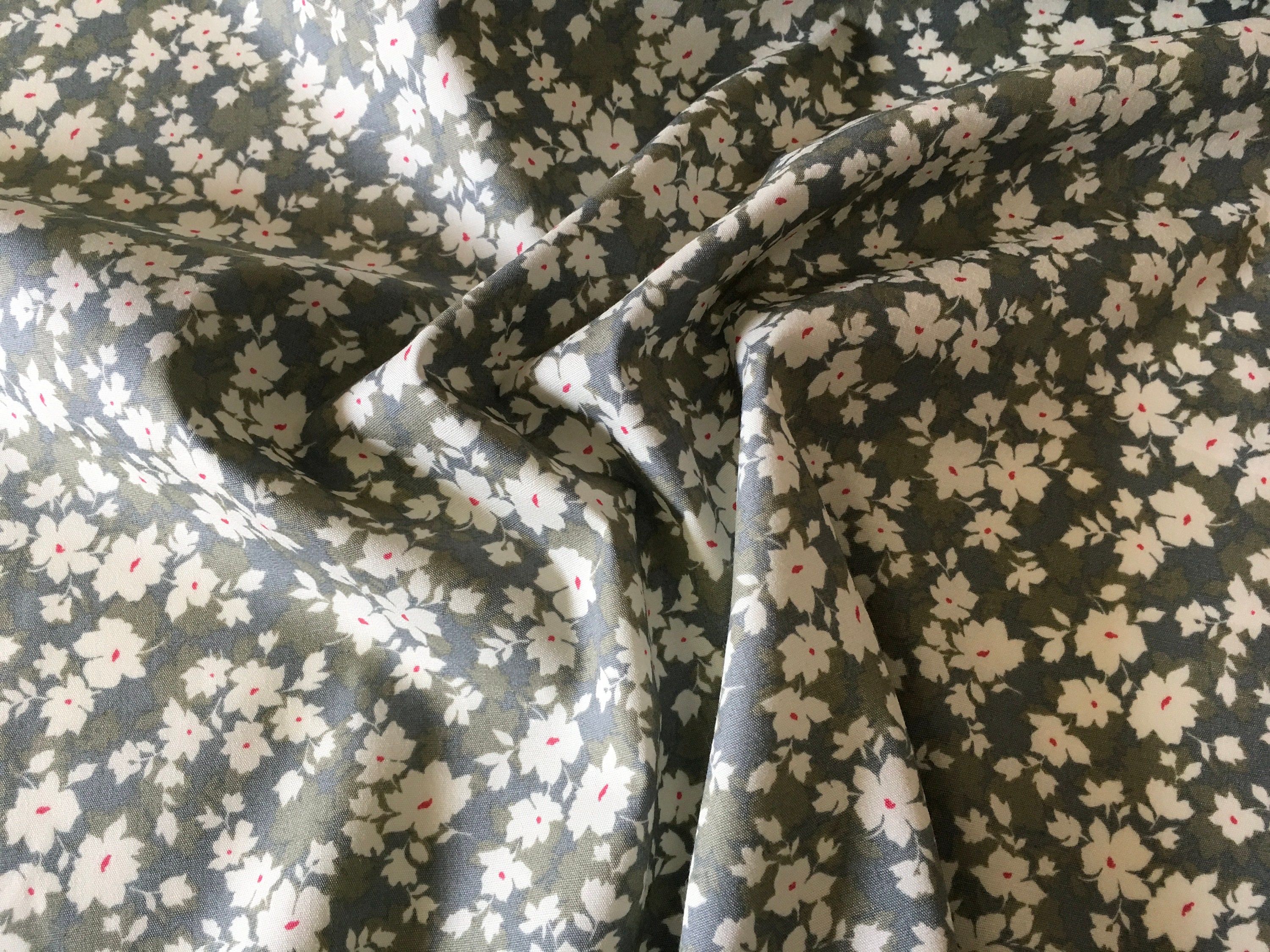 High quality cotton poplin dyed in Japan with floral print