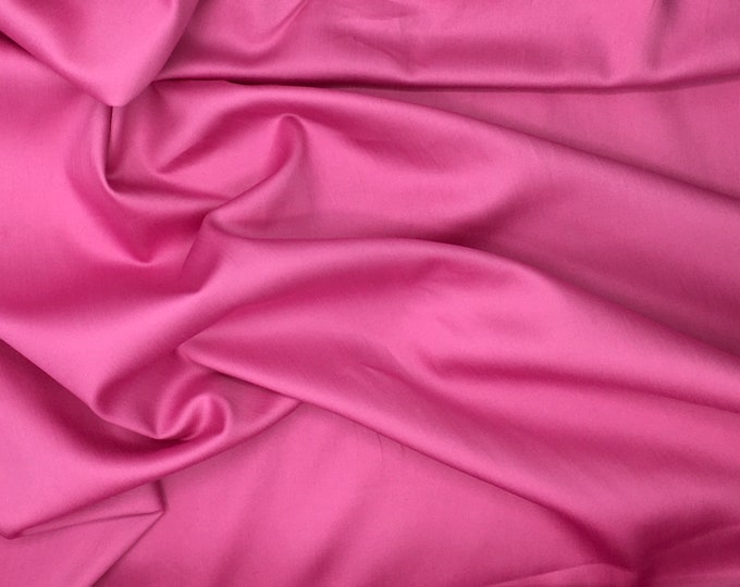 High quality cotton satin dyed in Japan, mid pink nr6