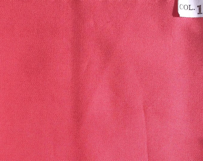 High quality, light, cotton twill coral pink