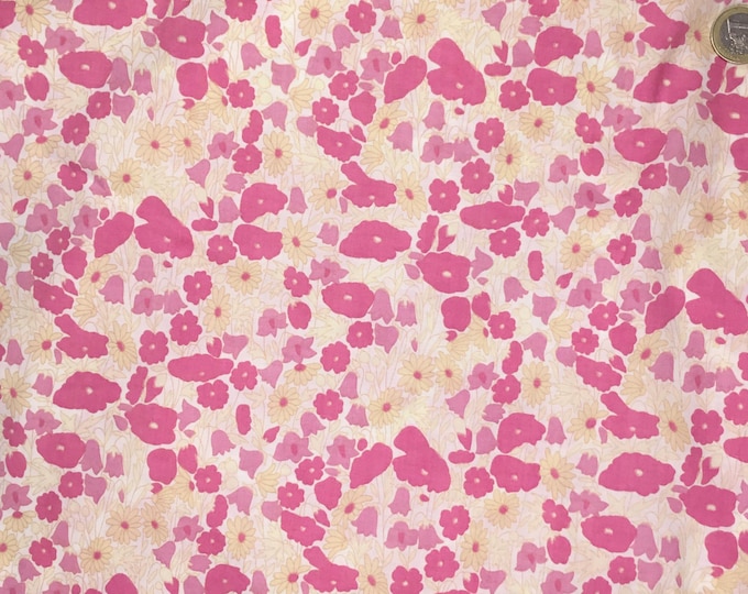 Tana lawn fabric from Liberty of London, exclusive bleached big Poppy and Daisy