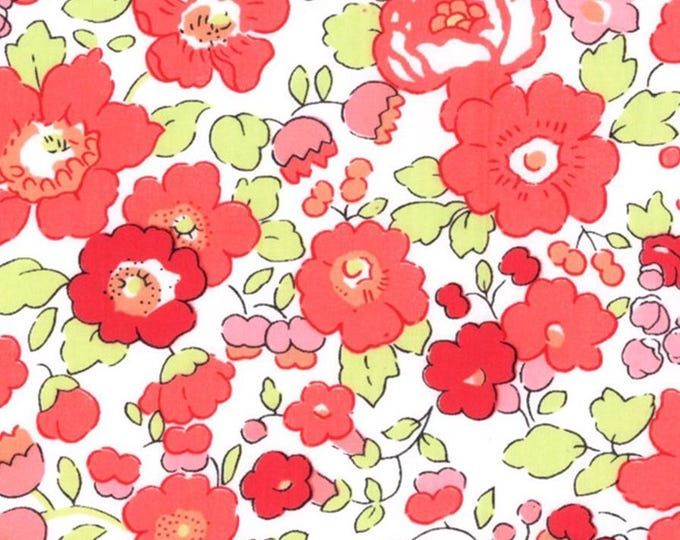 Tana lawn fabric from Liberty of London, Betsy strawberry tagada