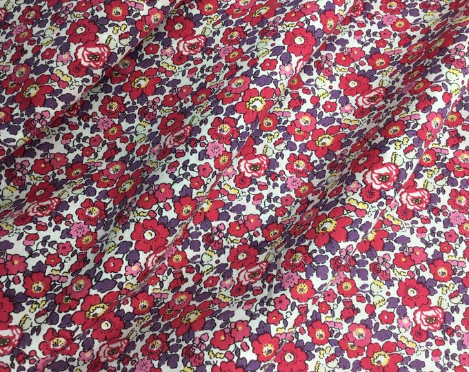 Tana lawn fabric from Liberty of London, exclusive Betsy Ann Cerise