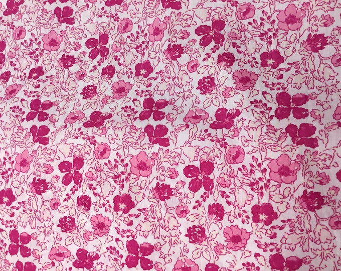 Tana lawn fabric from Liberty of London exclusive Helenas Meadows pink bleached print