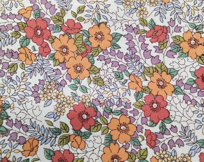 High quality cotton poplin dyed in Japan with Mustard or curry floral