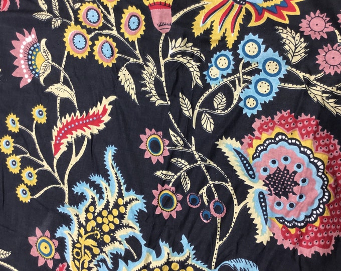 Indian block printed cotton muslin, hand made. Dragon Jaipur blockprint