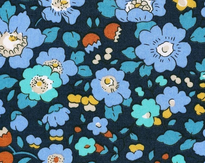 Tana lawn fabric from Liberty of London, Betsy dark navy