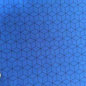 Popeline di cotone Oekotex, disegno giapponese blu n°12