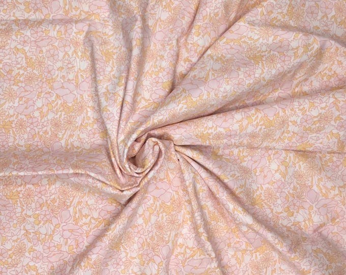 Tana lawn fabric from Liberty of London, Poppy and Daisy sepia