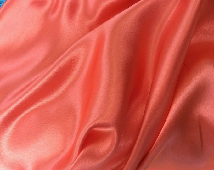 High quality silky satin, very close to genuine silk satin. Apricot No42