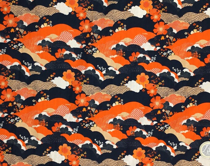 Oekotex certified cotton poplin, Japanese abstract print