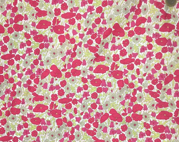 Tana lawn fabric from Liberty of London, exclusive bleached big Poppy and Daisy