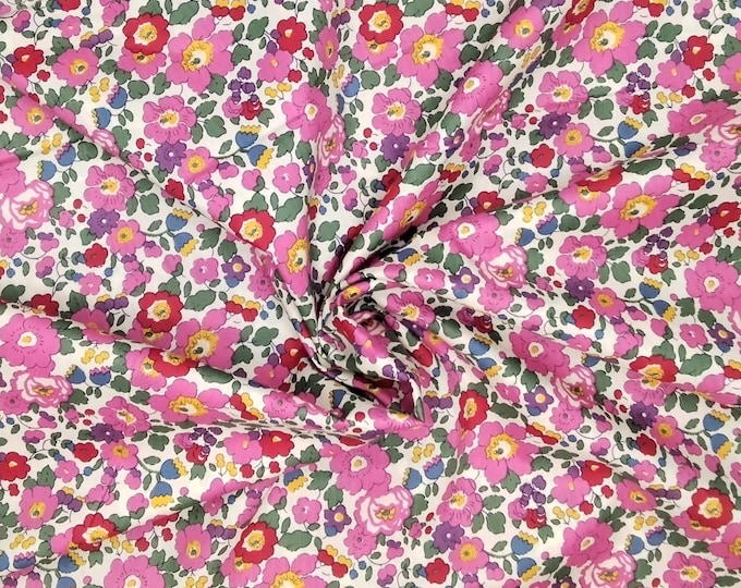 Tana lawn fabric from Liberty of London, Betsy dark fushia