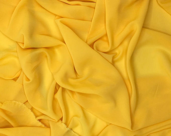 High quality Faux Silk Chiffon. Curry yellow n89