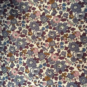 Tana lawn fabric from Liberty of London, Betsy Ann fig