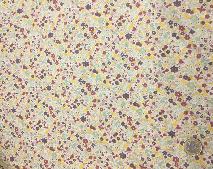 English Pima lawn cotton fabric, lilac floral