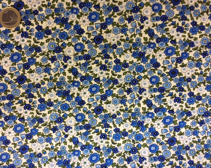 High quality cotton poplin dyed in Japan with vintage flowers