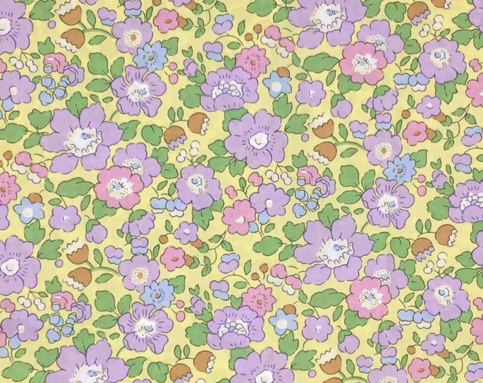 Tana lawn fabric from Liberty of London, Betsy Meadow Lemon