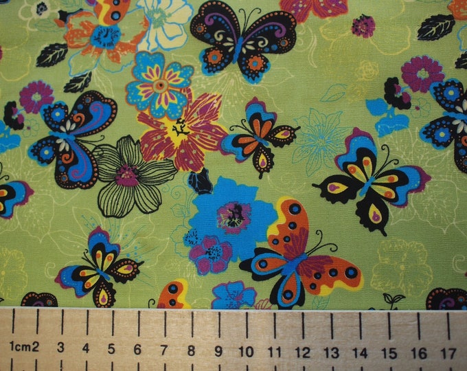 High quality cotton poplin, butterflies