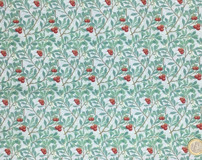 English William Morris cotton poplin, Arbutus