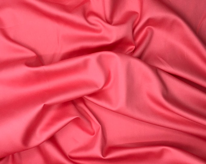 High quality cotton satin dyed in Japan, coral pink or salmon nr7