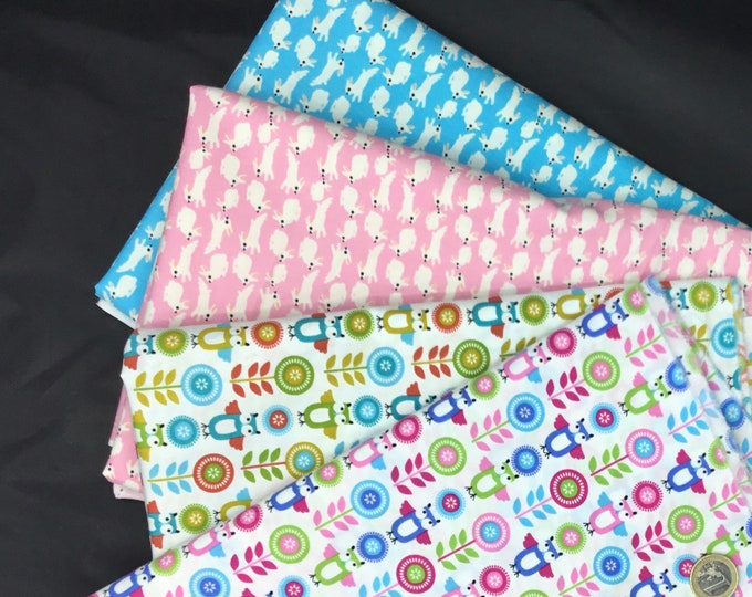 4 FQ (4pc, 55cm*55cm) children print cotton poplin
