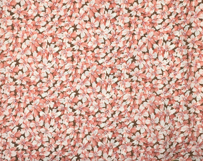 English Pima lawn cotton fabric, August flowers