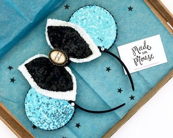The Full Sequin (Alice) - Handmade Alice In Wonderland Inspired Mouse Ears Headband