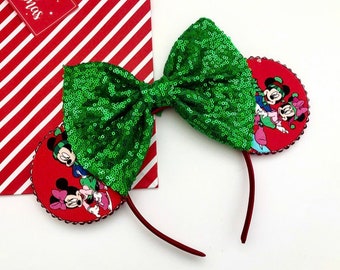 The Very Merry Christmas - Handmade Christmas Mouse Ears Headband