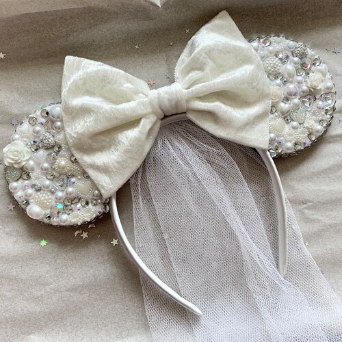 The Deluxe Bride - Handmade Bridal Mouse Ears Headband