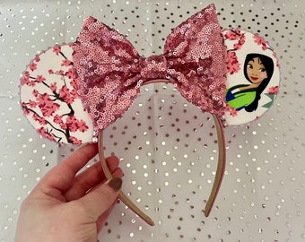 The Reflection - Handmade Mulan inspired Mouse Ears Headband