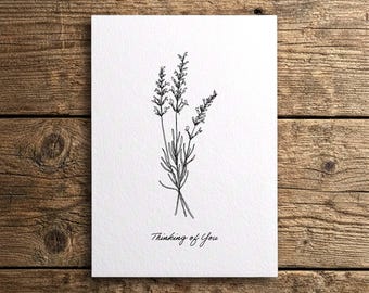 Thinking of You Card Printable – Lavender Botanical Support Card