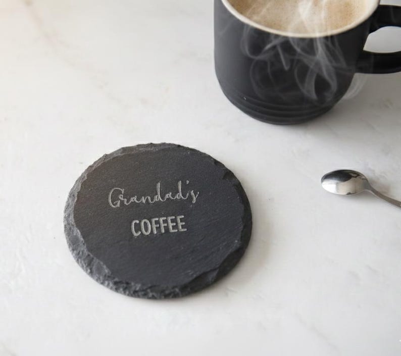 Posavasos de pizarra personalizado: El regalo del abuelo imagen 1