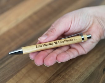 Personalized Bamboo Pen - Engraved Eco-Friendly Gift for Dad