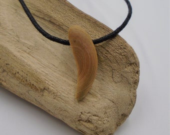 Horn Necklace Surf Necklace Handmade Driftwood Pendant Tribal Necklace Men/'s Tribal Necklace Recycled Necklace Tooth Necklace