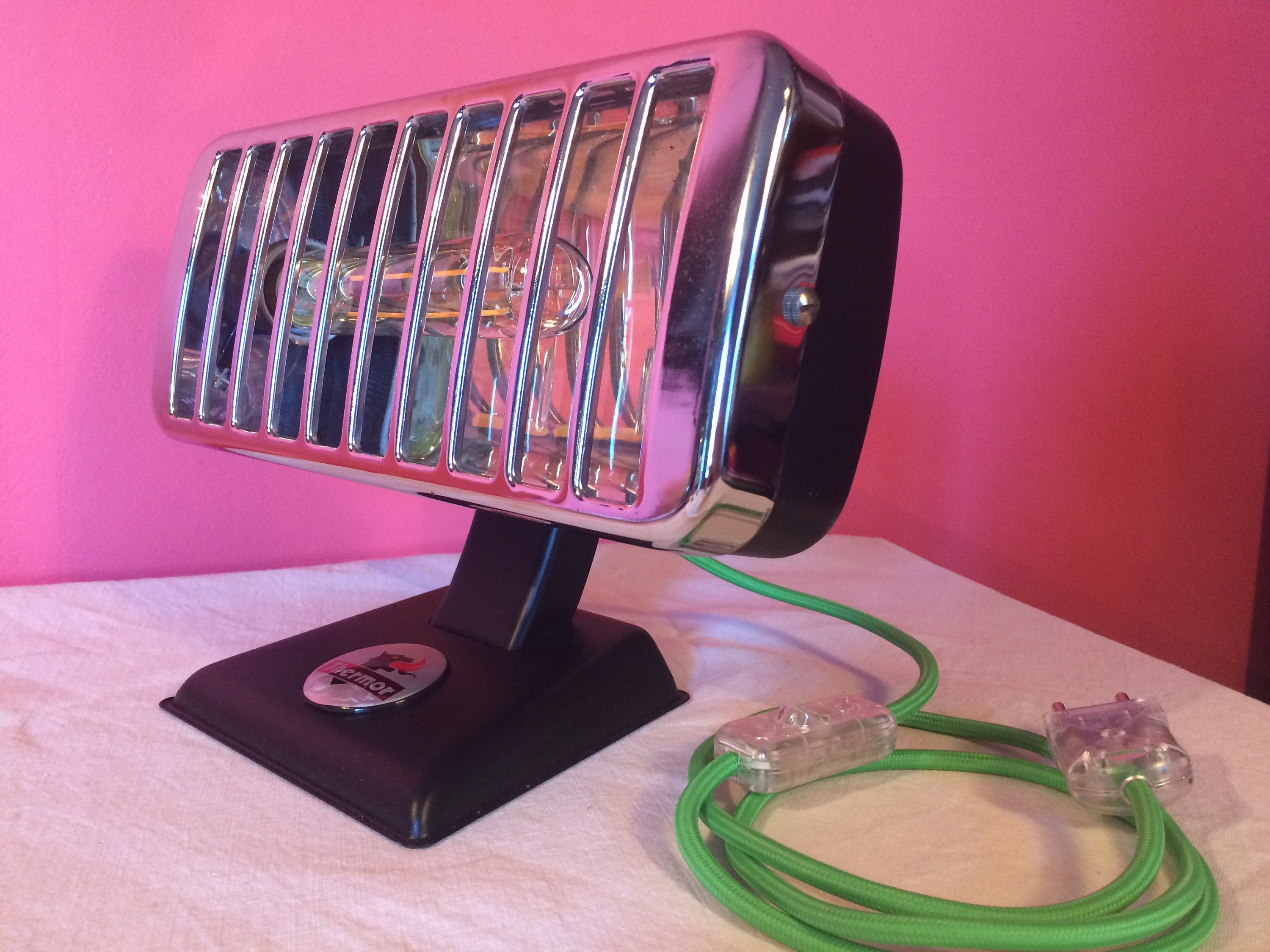 Radiateur Thermor - Lampe Vintage-Lampe Industrielle-Lampe Noire-Lampe Déco-Lampe Années 50/70-Lampe Thermor