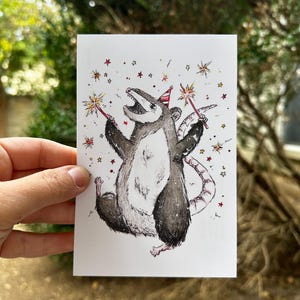 Holiday Possum Postcard Pack | Set of 5 Postcards | 4x6" Postcards | Opposum | Christmas | Valentines | Halloween | New Years | Easter