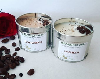 Coffee Gift Set Duo Espresso Martini & Spiced Mocha, Coffee Candle, Espresso Martini, Spiced Mocha Candle, Soy Candle, Coffee Gift, Vegan